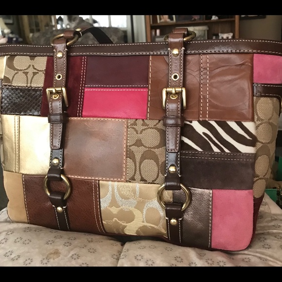 Coach Handbags - Coach Patchwork Satchel / Shoulder Bag